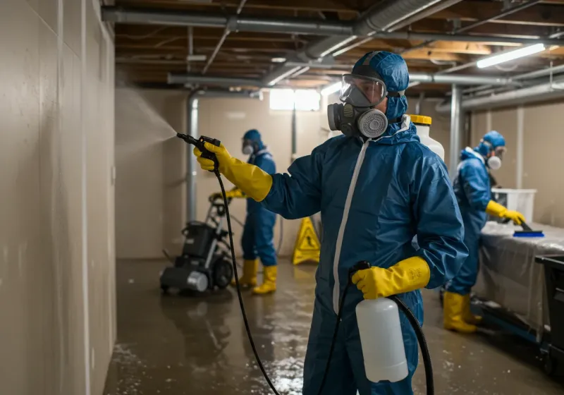 Basement Sanitization and Antimicrobial Treatment process in Vernon County, MO